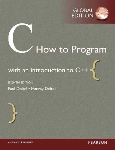 C How to Program (8th Global Edition)