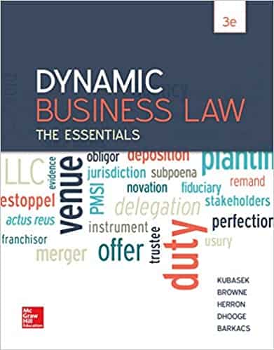 Dynamic Business Law: The Essentials (3rd Edition)