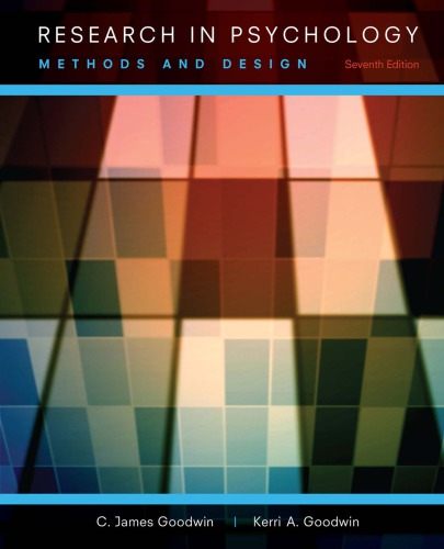 Research in psychology: methods and design (7th Edition)