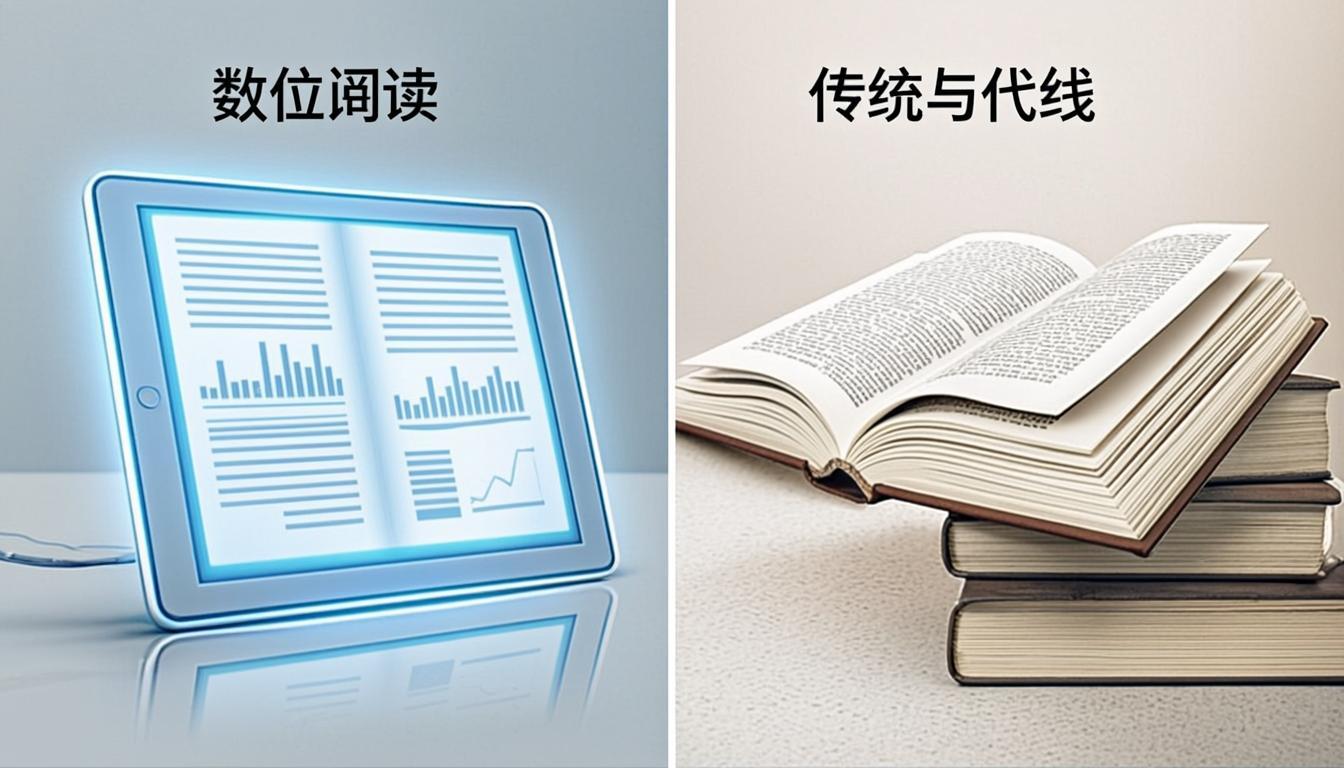 Comparison between digital ebook on tablet and physical textbook